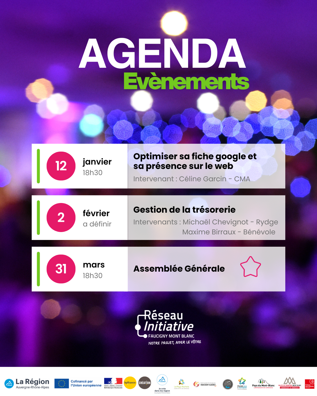 Agenda évènements